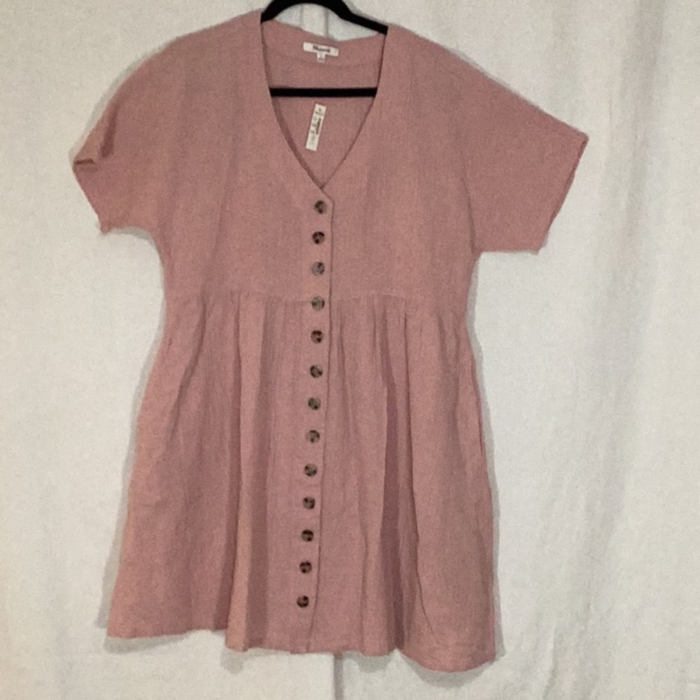 Lightspun Button-Front Mini Dress